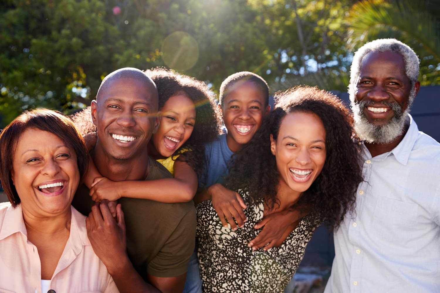 Three generations of one family photographed together